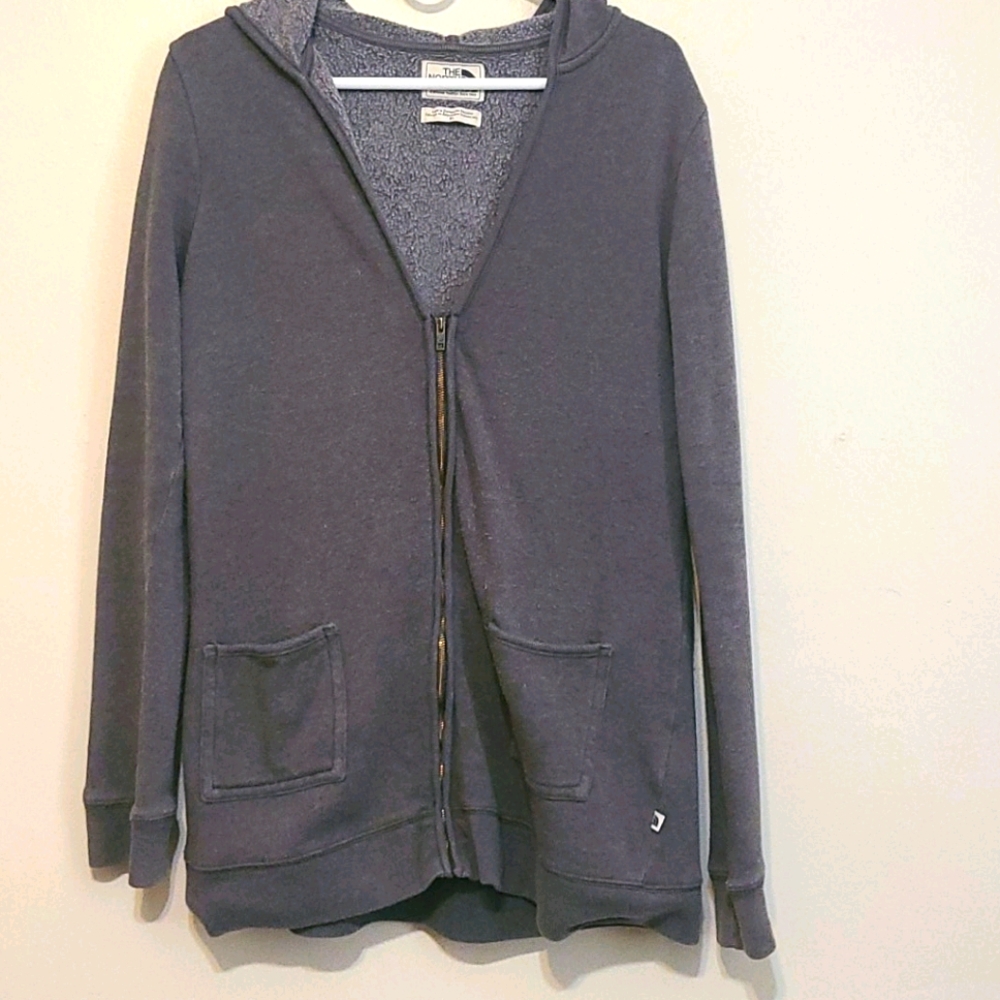 North Face Grey Long Hoodie